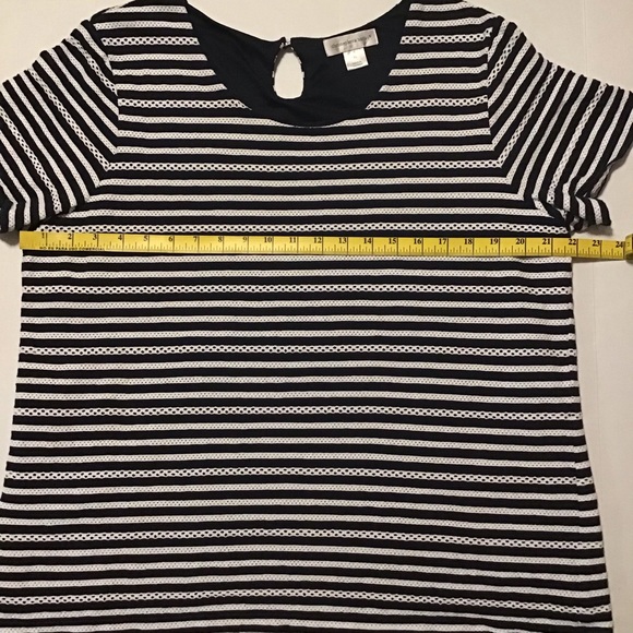 Christopher & Banks women’s shirt‎ striped white and blue - Picture 4 of 8